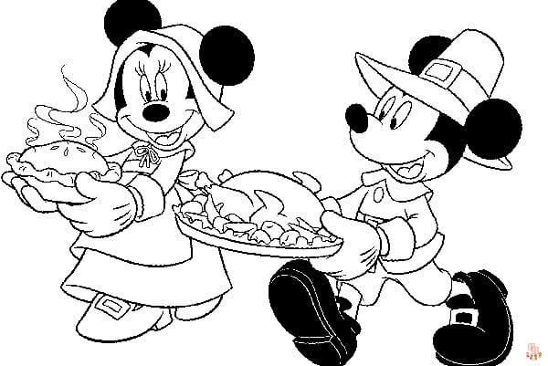 Get into the thanksgiving spirit with disney coloring pages