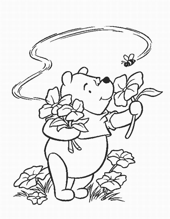 Coloring pages winnie the pooh disney thanksgiving coloring pages