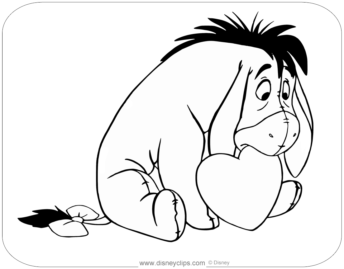 Disney valentines day coloring pages