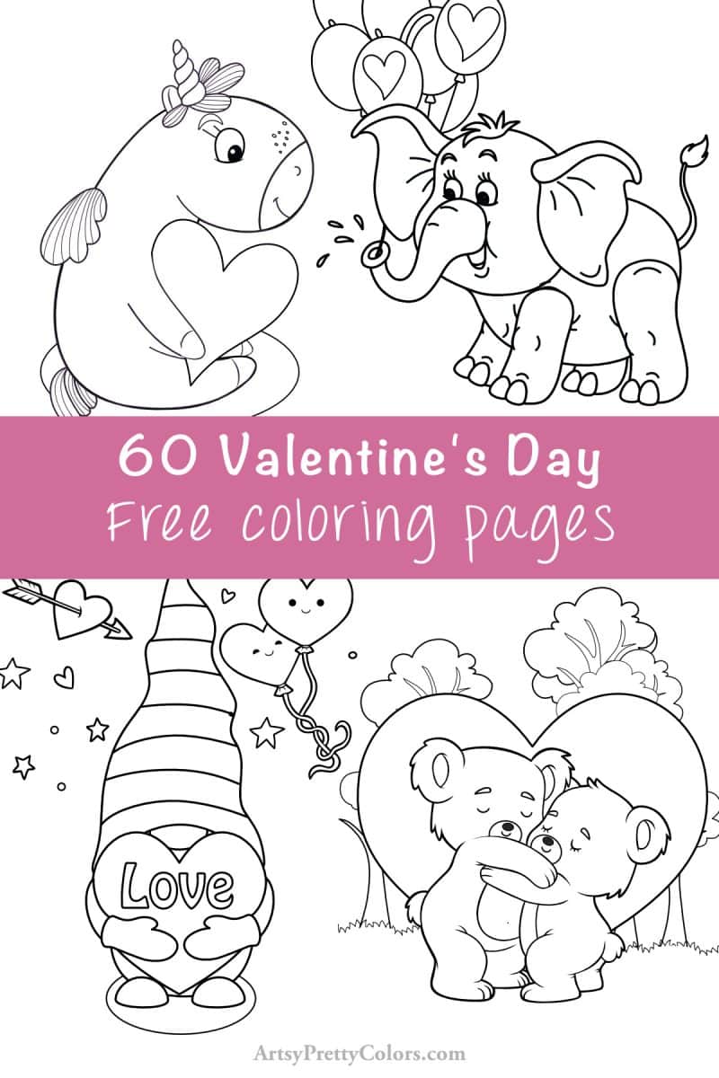 Valentines day coloring pages for free