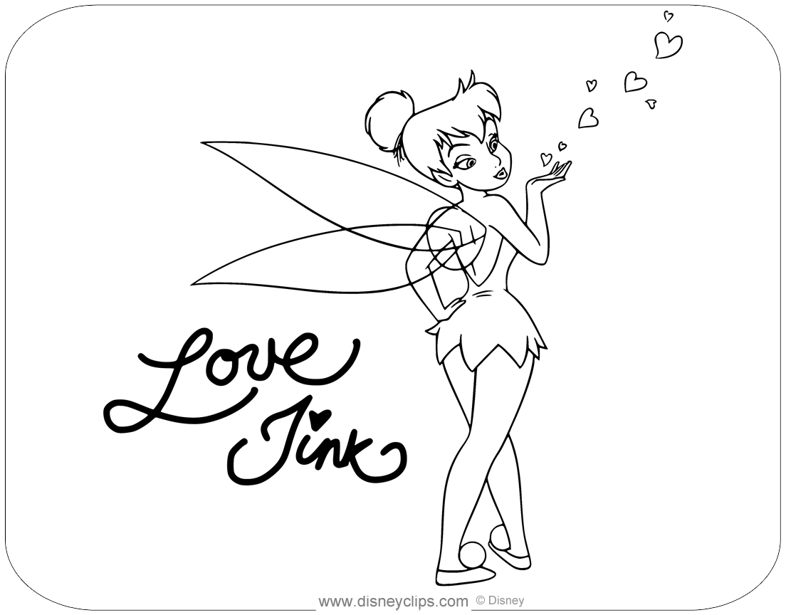 Disney valentines day coloring pages