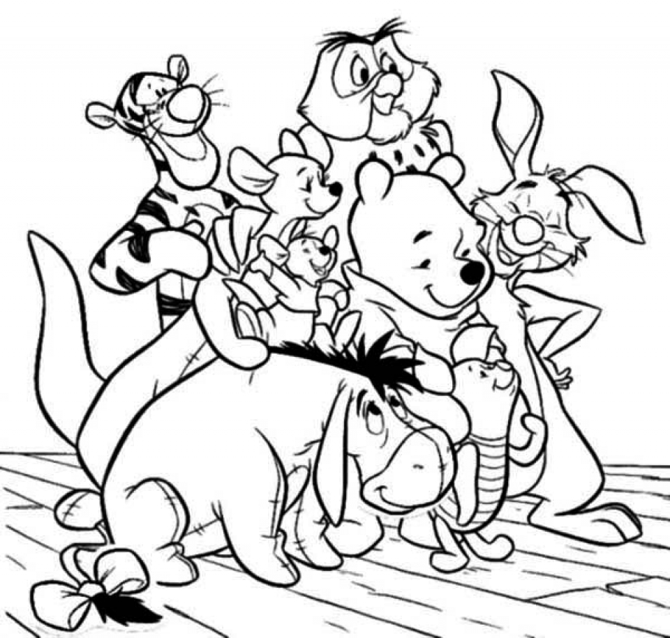 Get this winnie the pooh fun cartoon coloring pages for kids