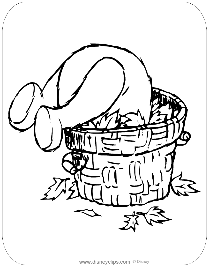 Winnie the pooh fall and winter coloring pages