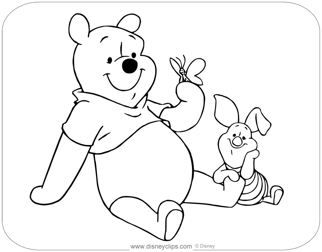 Winnie the pooh piglet coloring pages