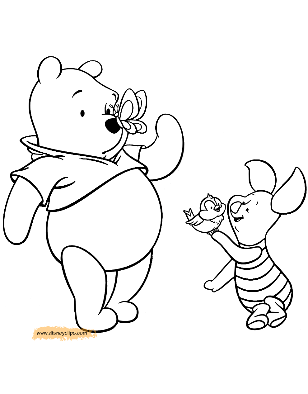 Winnie the pooh piglet coloring pages