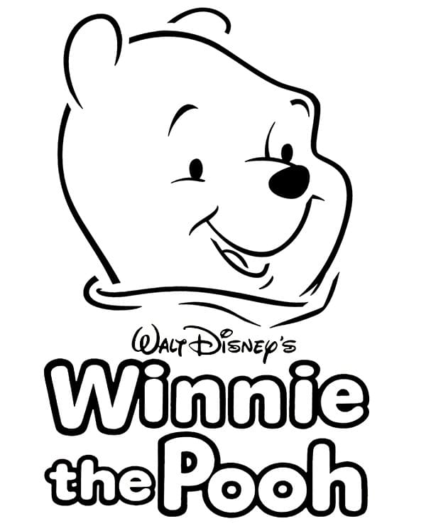 Winnie the poohs portrait coloring page