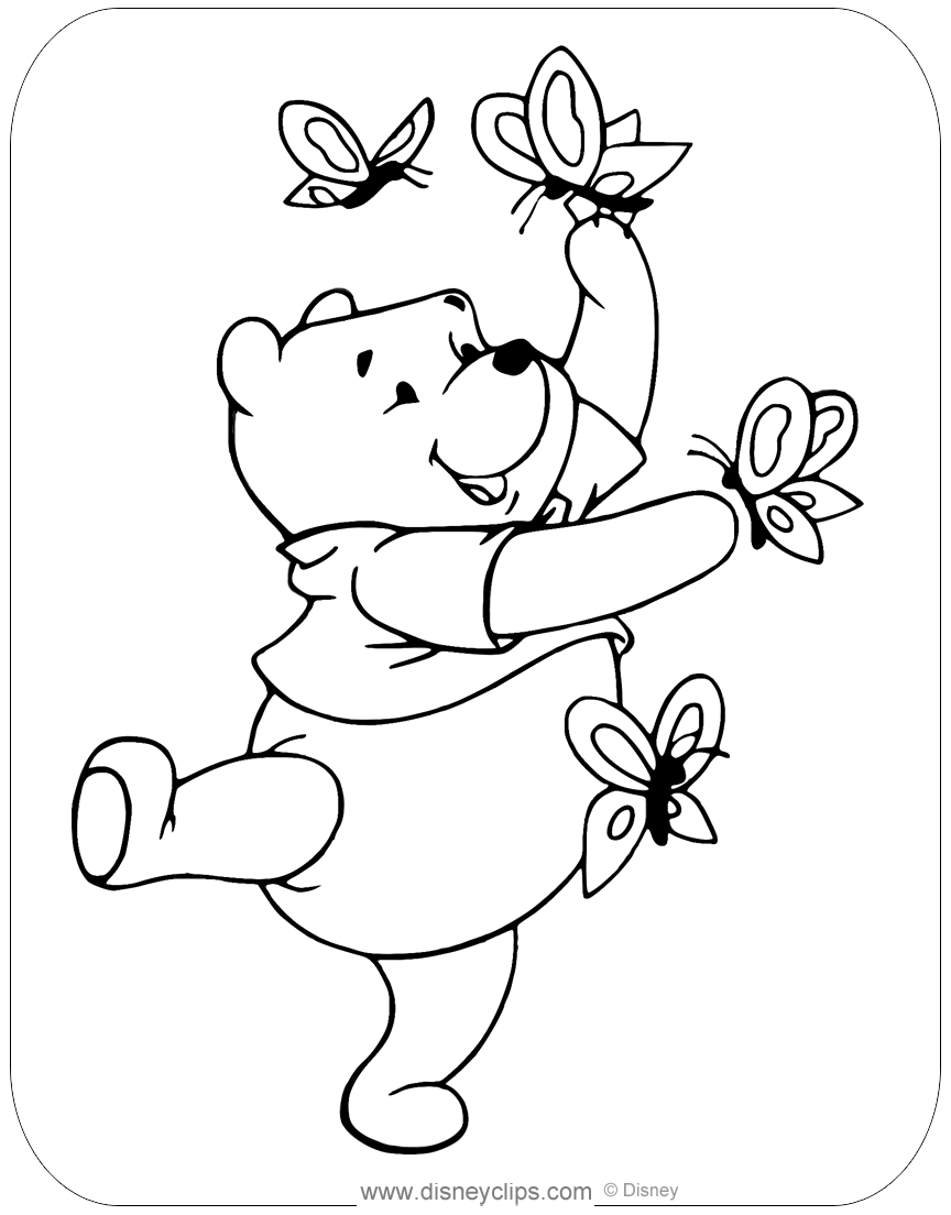 Winnie the pooh nature coloring pages