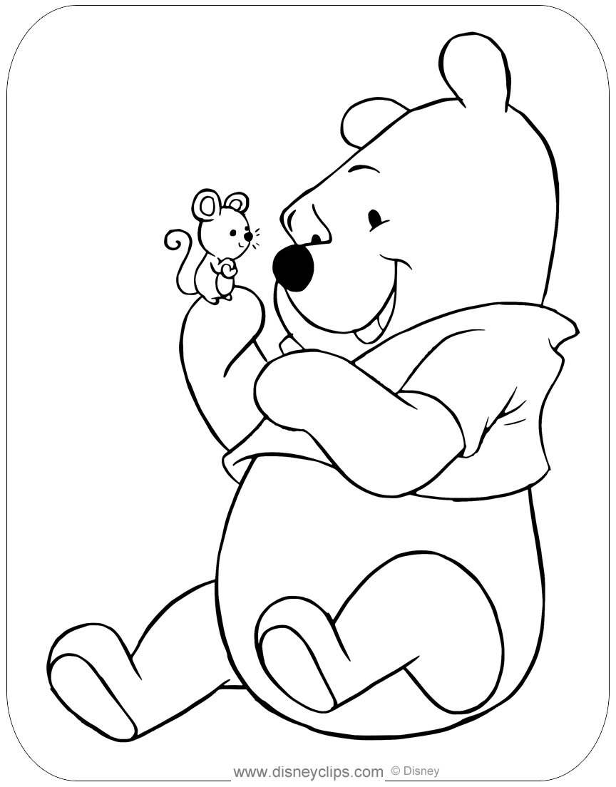 Winnie the pooh nature coloring pages