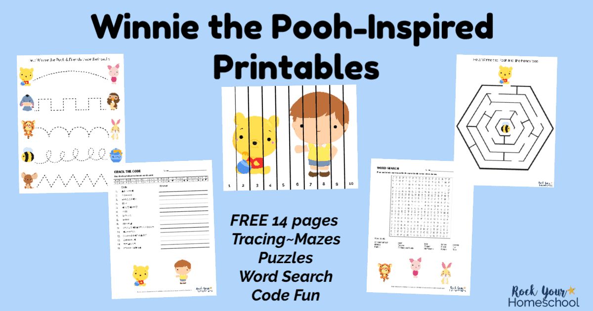 Winnie the pooh printables for learning fun free pack