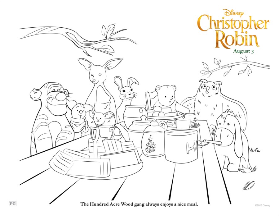 Disneys christopher robin coloring pages