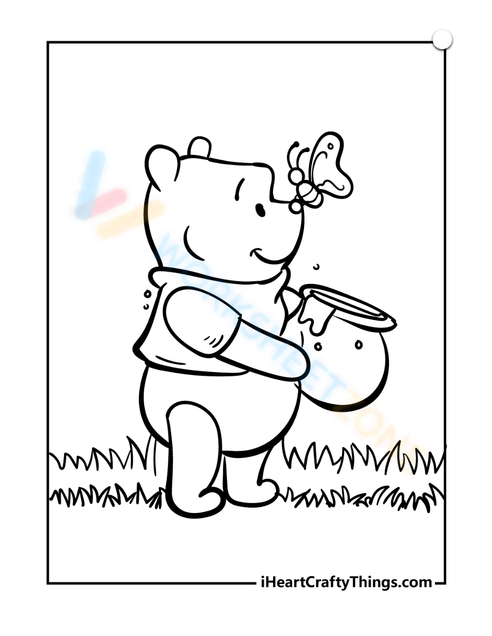 Free printable winnie the pooh coloring pages for kids