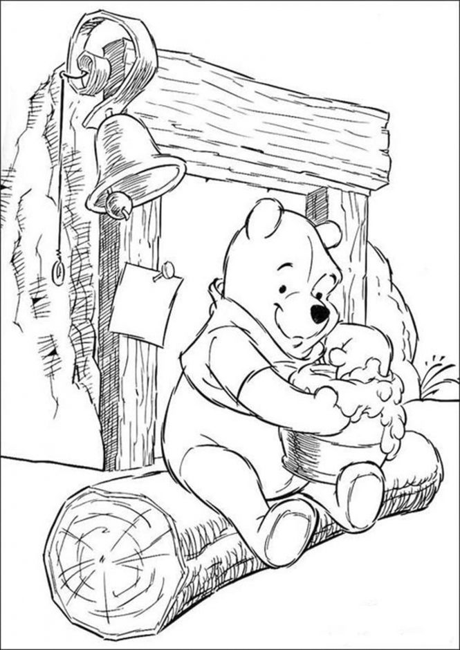 Free easy to print winnie the pooh coloring pages