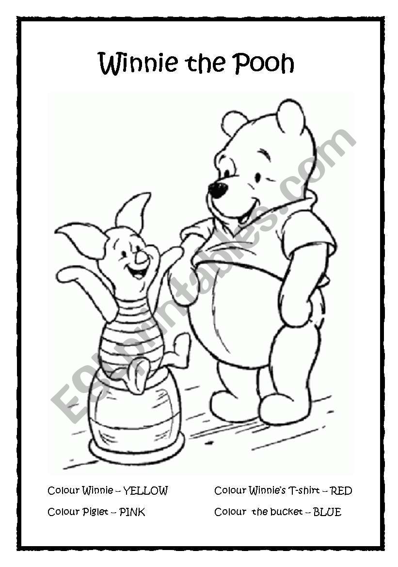 Colour winnie the pooh