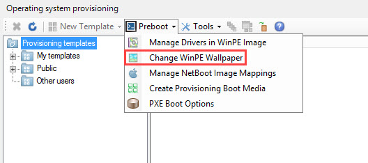 How to change the winpe wallpaper