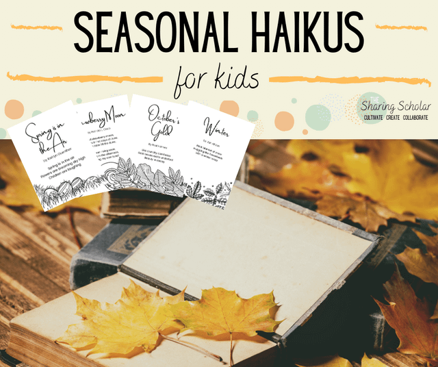 Seasonal poetry coloring pages for kids personification acrostic or haiku rteachingresources