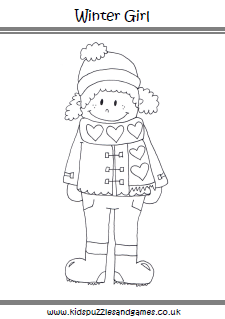 Winter girl loring sheet