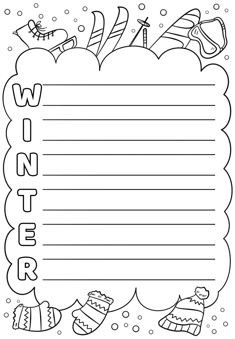 Winter acrostic poem template free printable papercraft templates acrostic poem template poem template winter writing paper