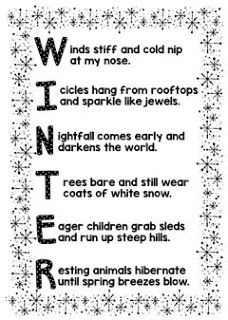 Its winter lets write a snow poem winter poems acrostic poem for kids acrostic poem examples