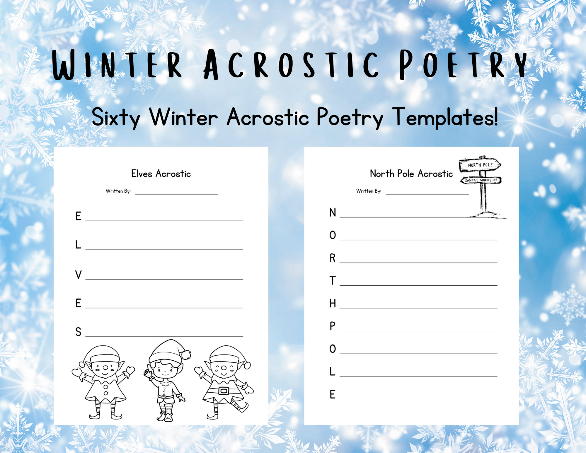 Winter christmas acrostic poetry download now