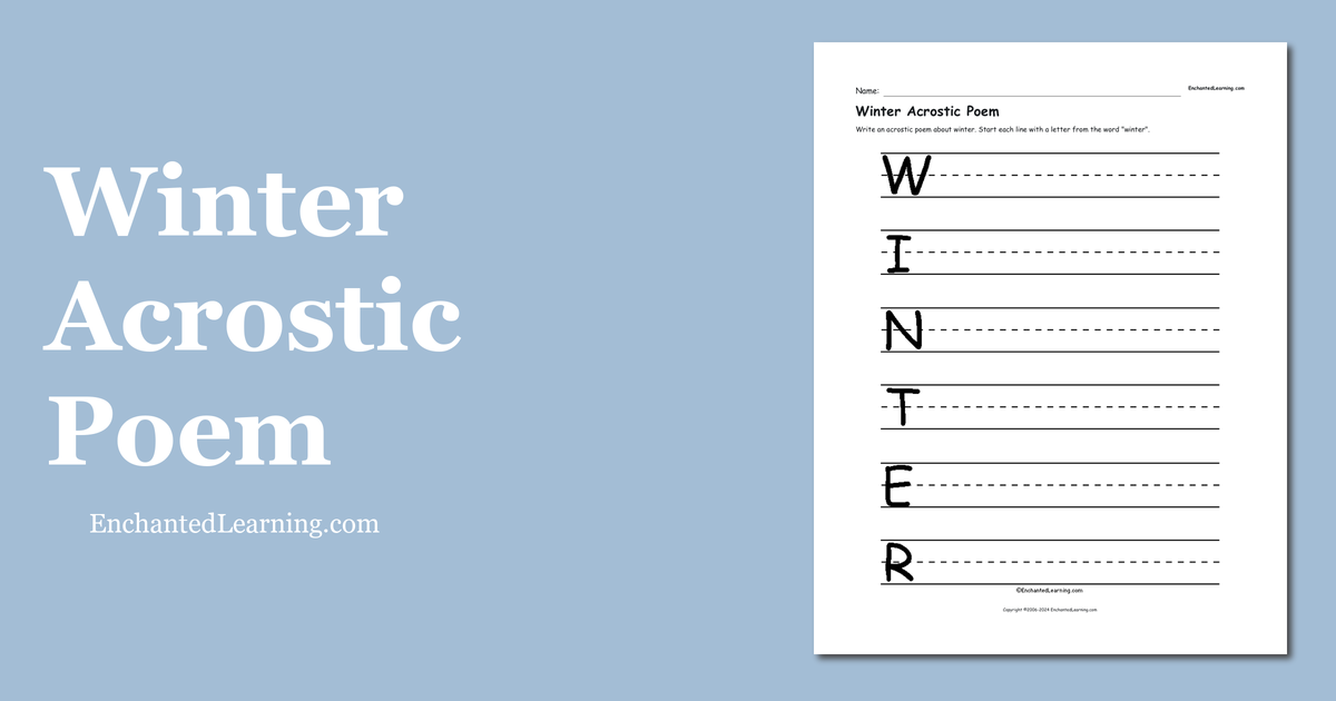 Winter acrostic poem