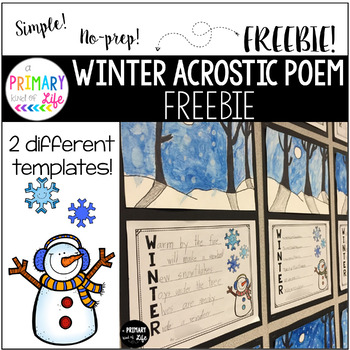 Winter acrostic poem template