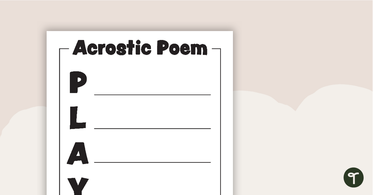 Acrostic poem template