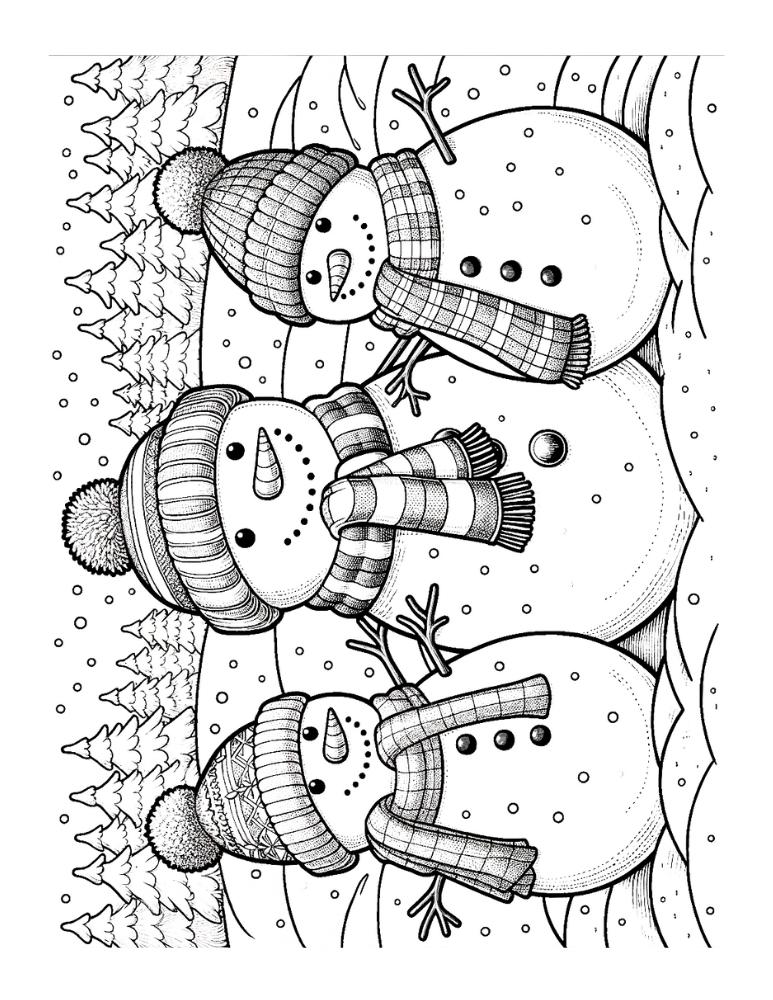 Free winter coloring pages for kids