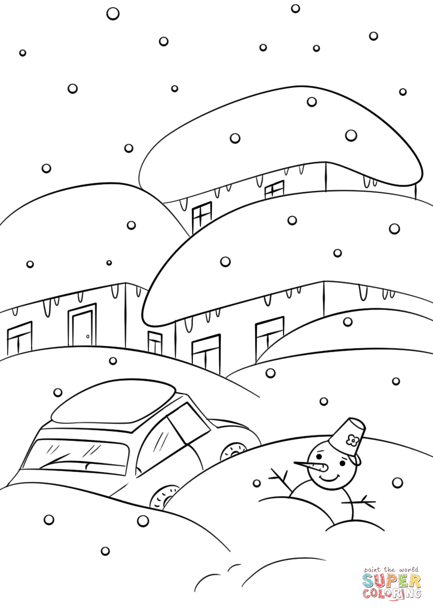 Winter weather coloring page free printable coloring pages