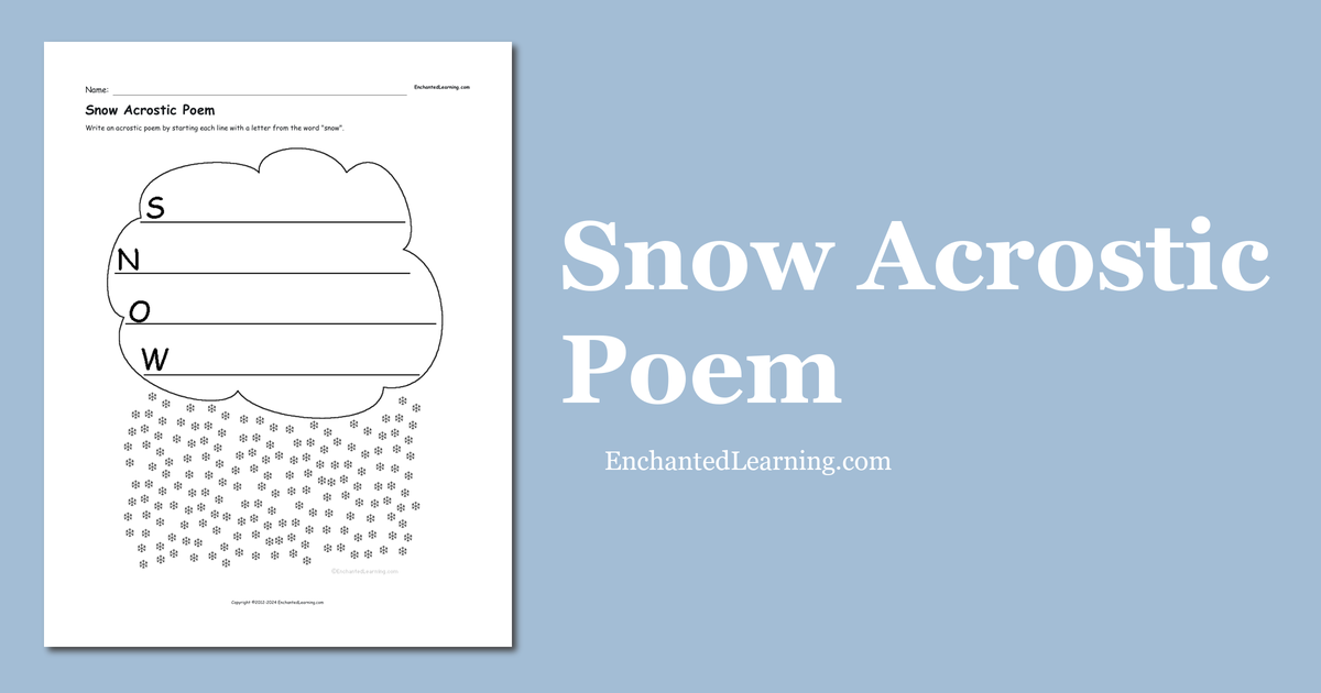 Snow acrostic poem