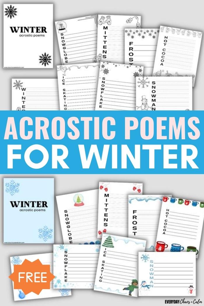 Free acrostic poems for winter pdf download