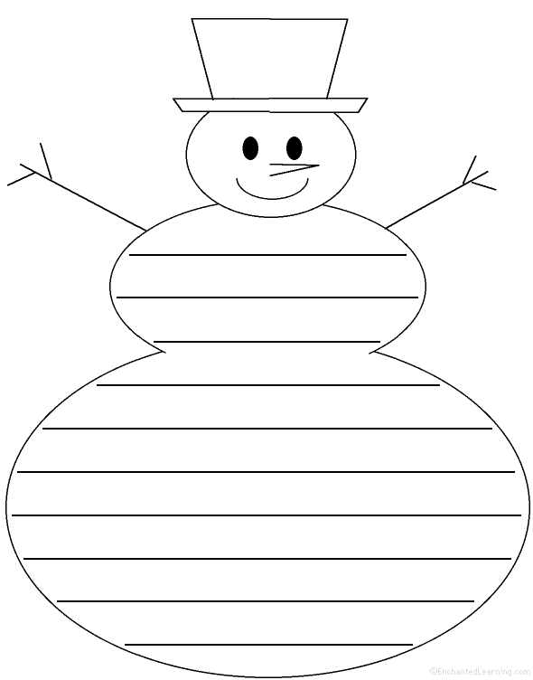 Writing worksheets winter k