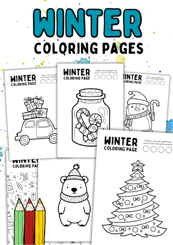 Winter coloring pages