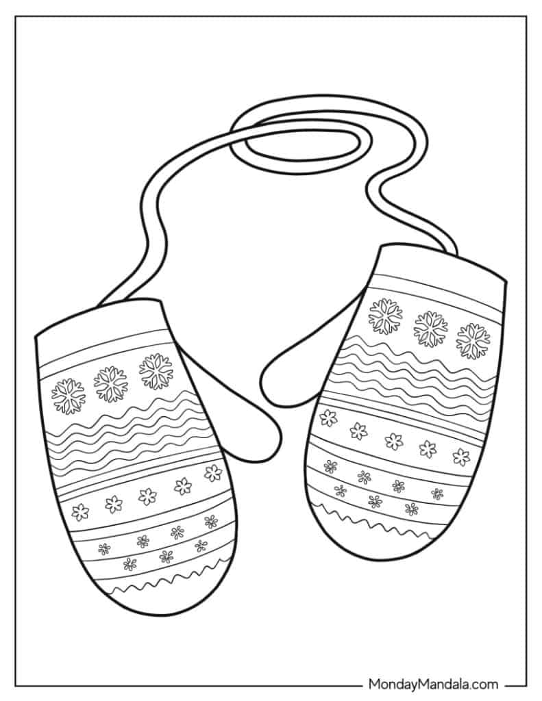 Winter coloring pages free pdf printables