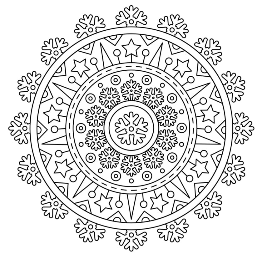 Free winter coloring pages for adults