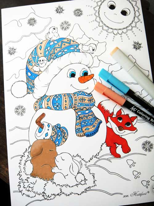 Free printable winter coloring pages for adults moms and crafters