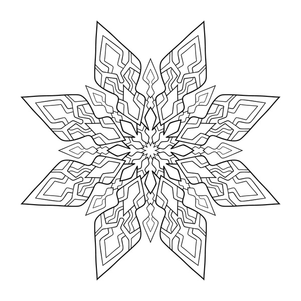 Adult coloring pages snowflake mandala images stock photos d objects vectors