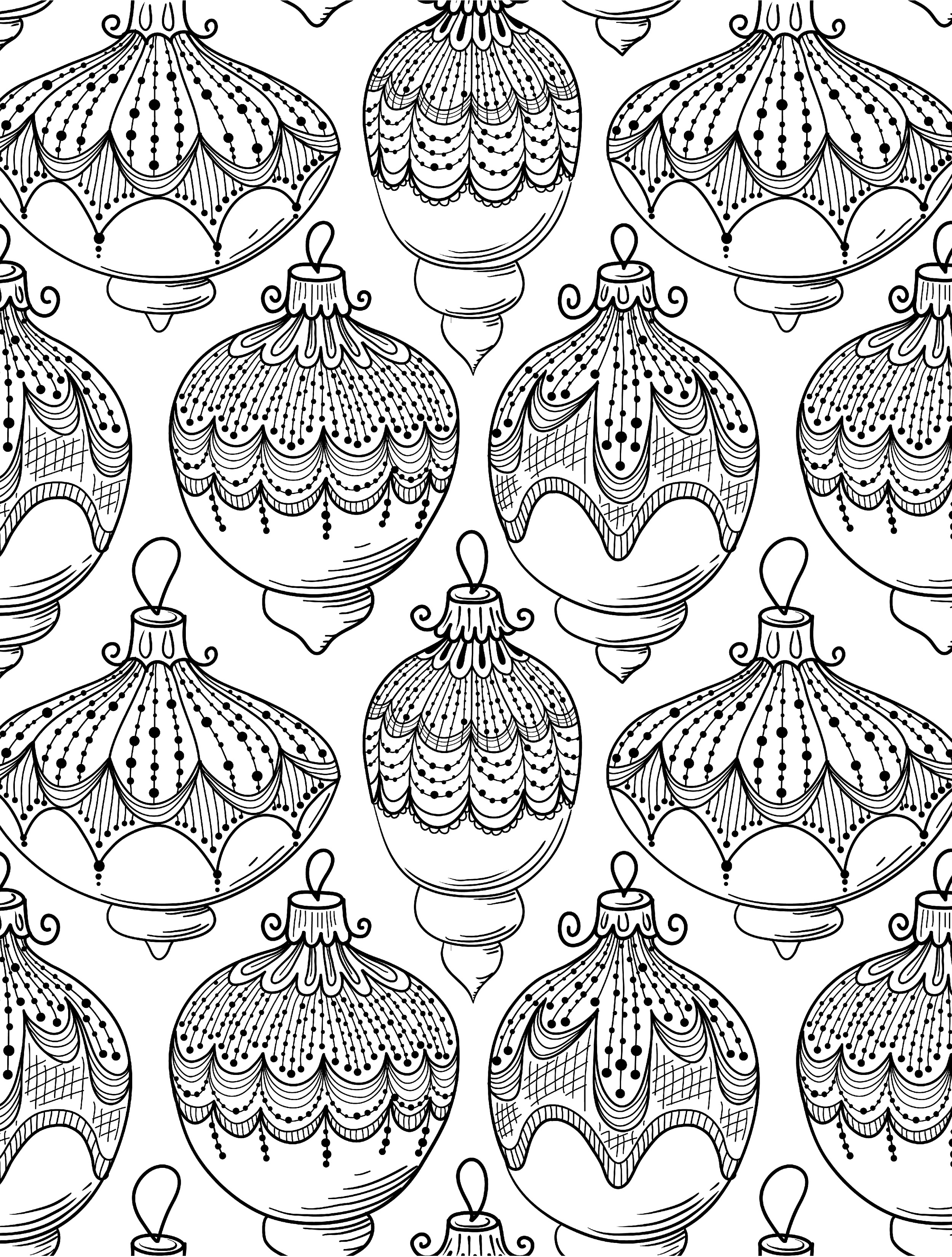 Winter coloring pages for adults