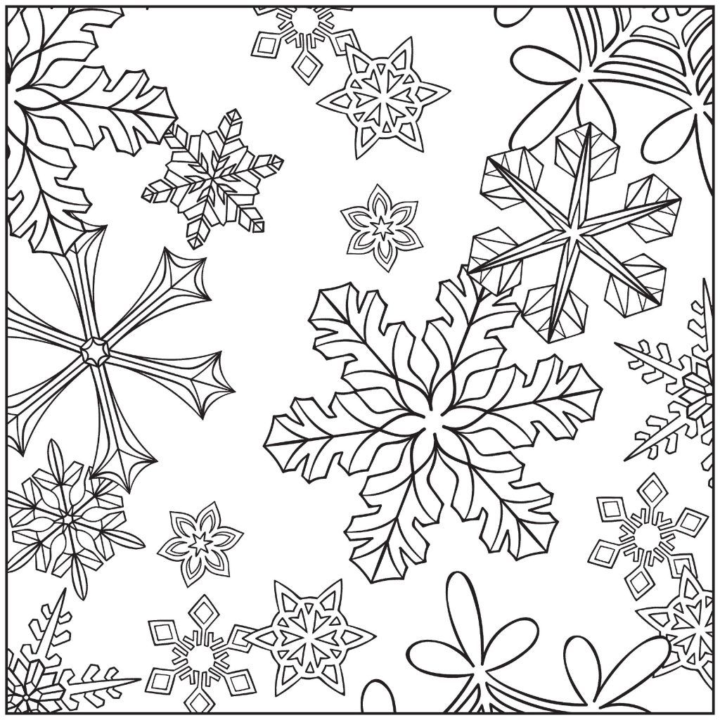 Winter coloring pages for adults