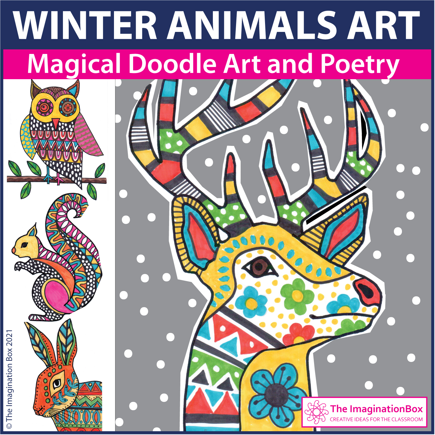 Winter coloring pages animal art and writing activities