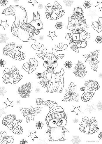 Winter animals â favoreads coloring club