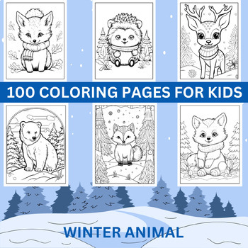 Winter animal coloring pages by digitadoc tpt