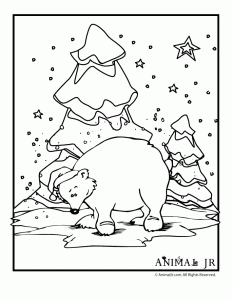 Winter animal coloring pages animal jr