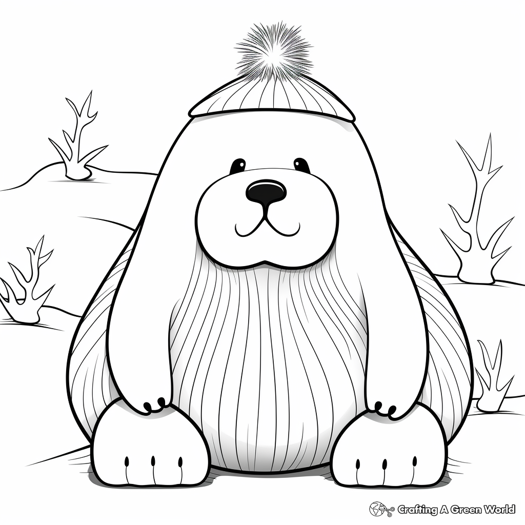 Winter animal coloring pages