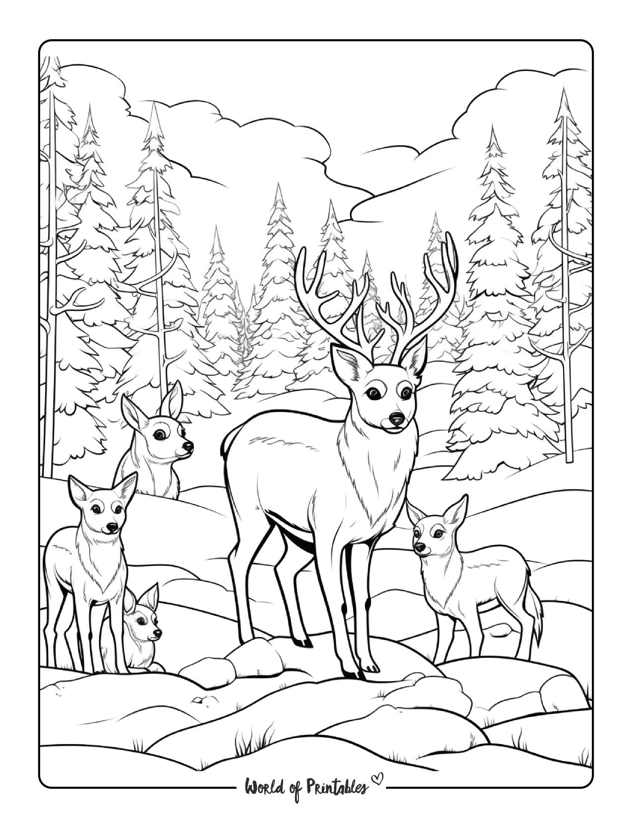 Winter coloring pages