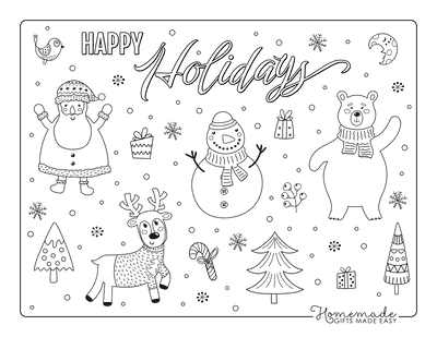 Free printable winter coloring pages for kids adults