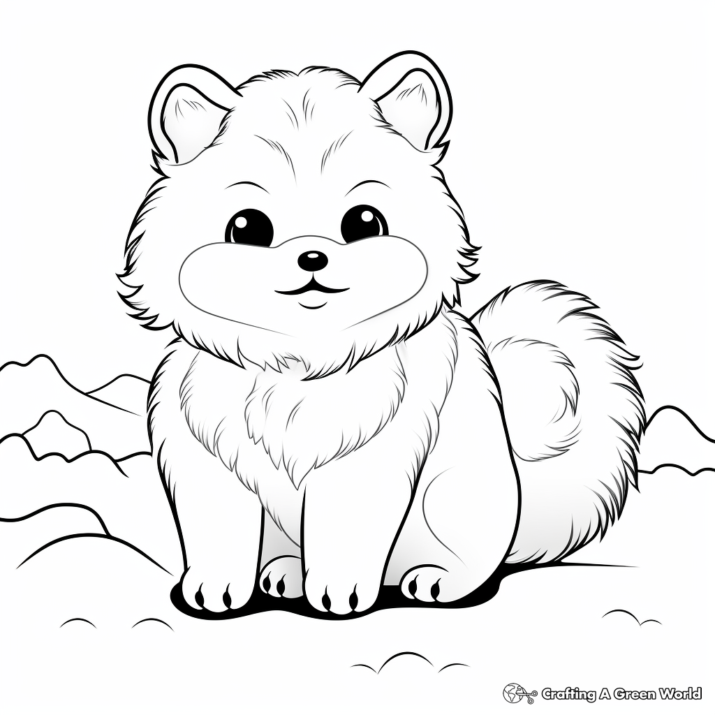 Winter animal coloring pages