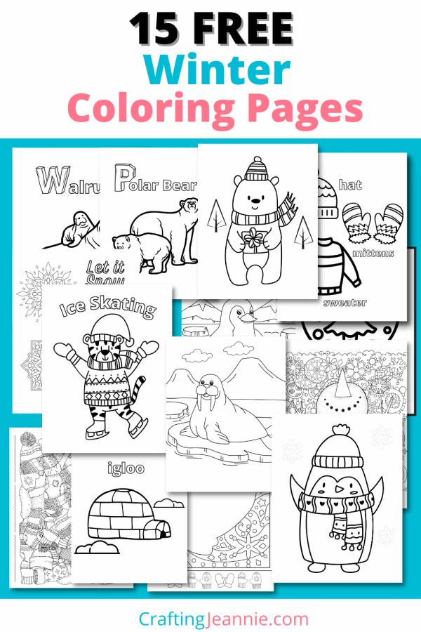 Winter coloring pages free printable