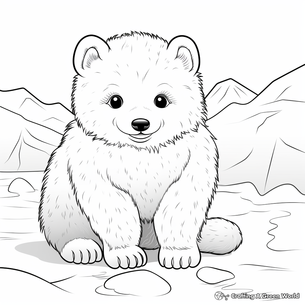 Winter animal coloring pages