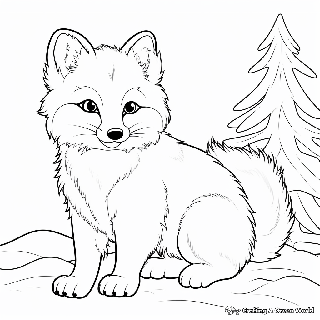 Winter animal coloring pages