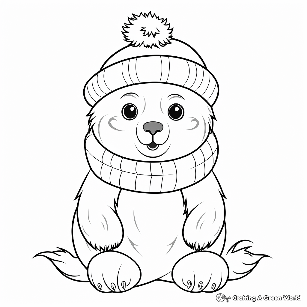 Winter animal coloring pages